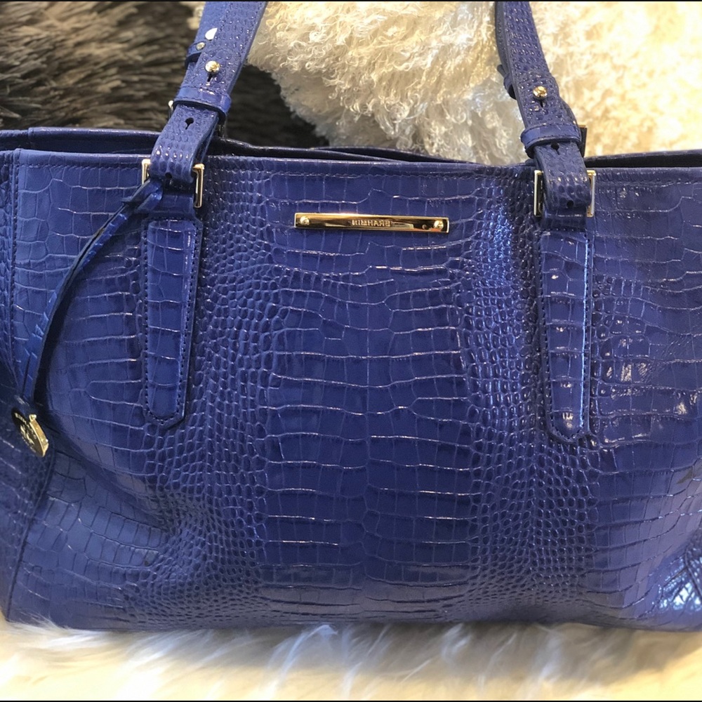 Authentic sapphire blue Brahmin purse